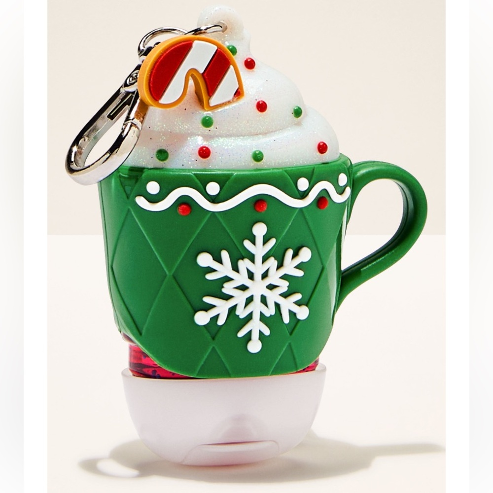 “Holiday Drink” PocketBac Holder by Bath & Body Works, Silver-Tone Clip, NWTag